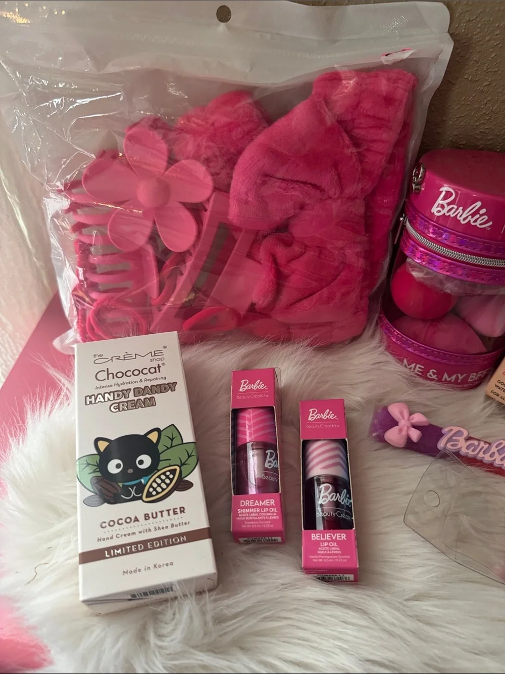 Barbie Pink Kids Hair & Spa Accessory Gift Set